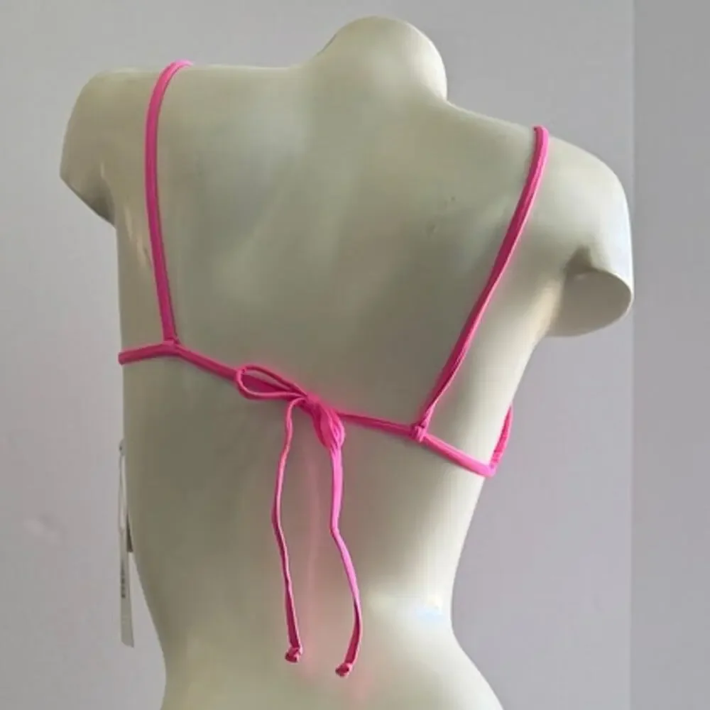 Frankies Bikinis Kailyn String Bandeau Bikini Top - Pink Punch - Large
